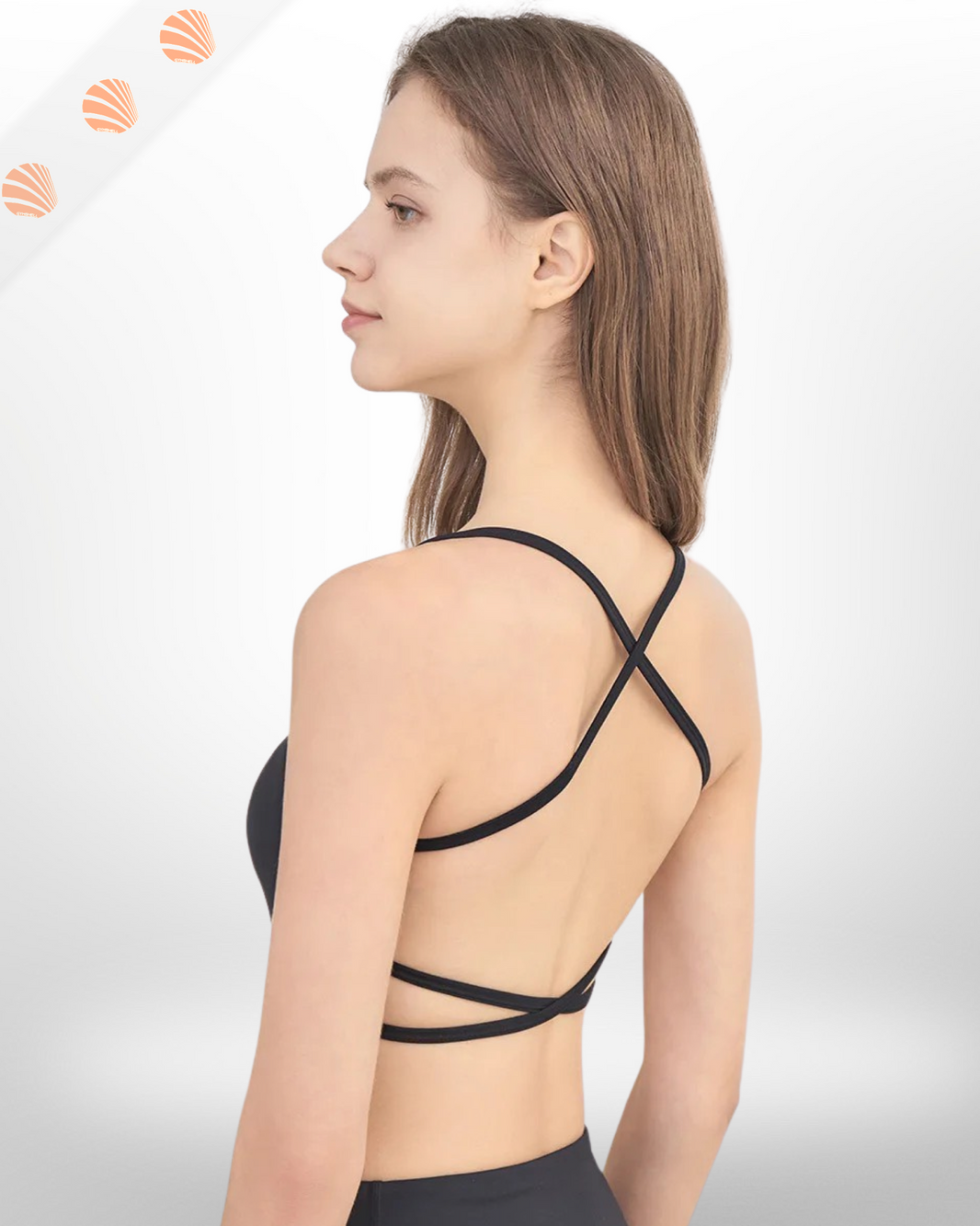 Scoop Neck Open Back Sports Bra