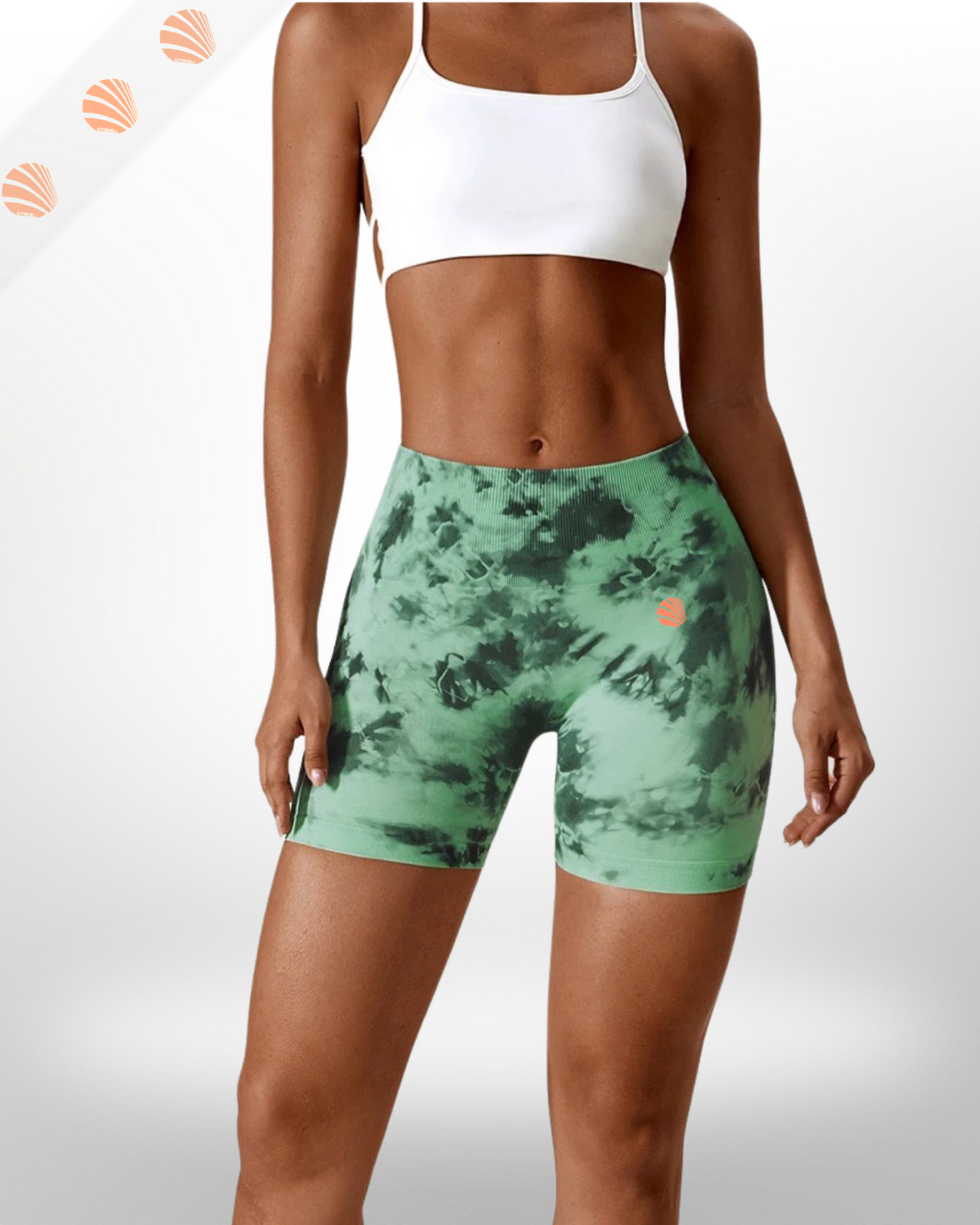 Print Wide Waistband Sports Shorts