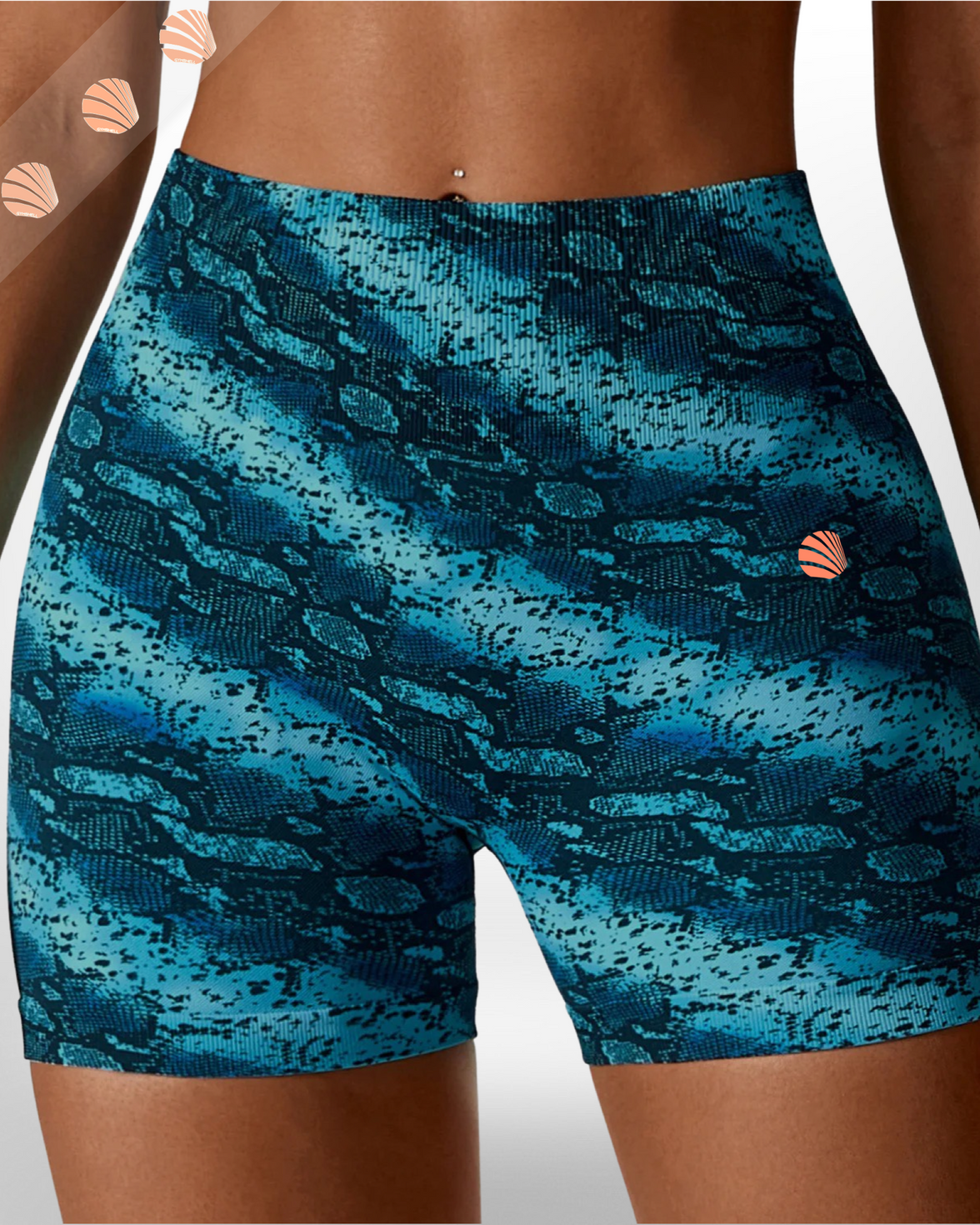 Print Wide Waistband Sports Shorts