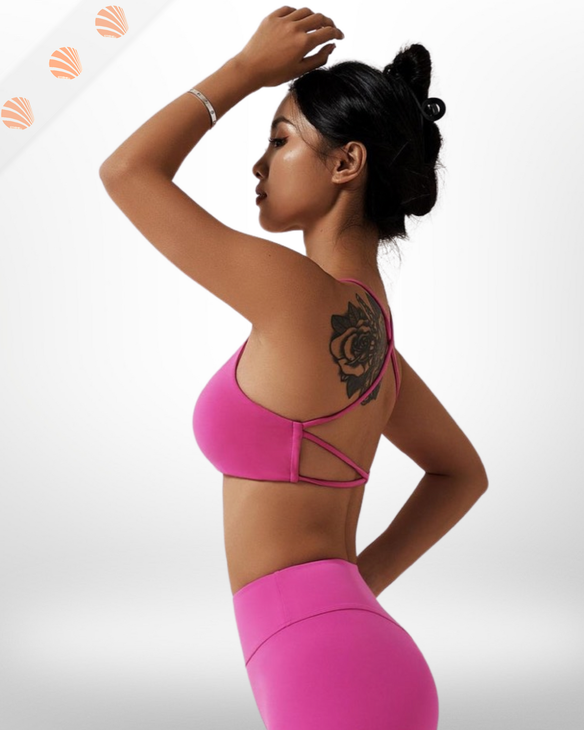 Scoop Neck Open Back Sports Bra