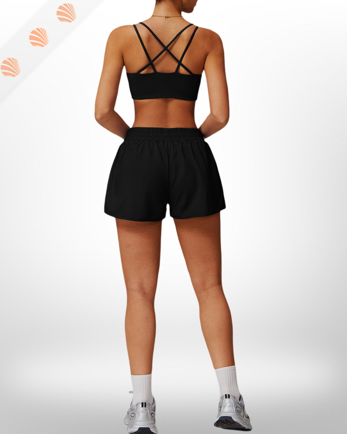 Cloud Cross Back Sports Bra & Shorts