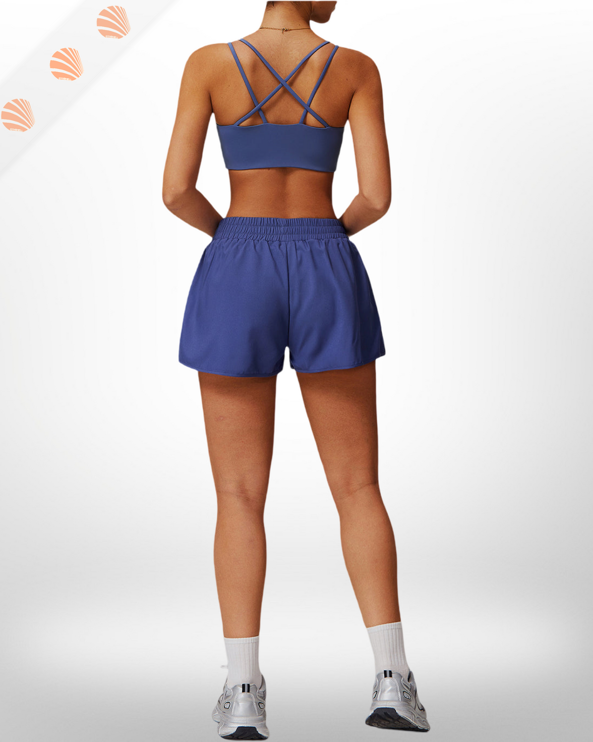 Cloud Cross Back Sports Bra & Shorts