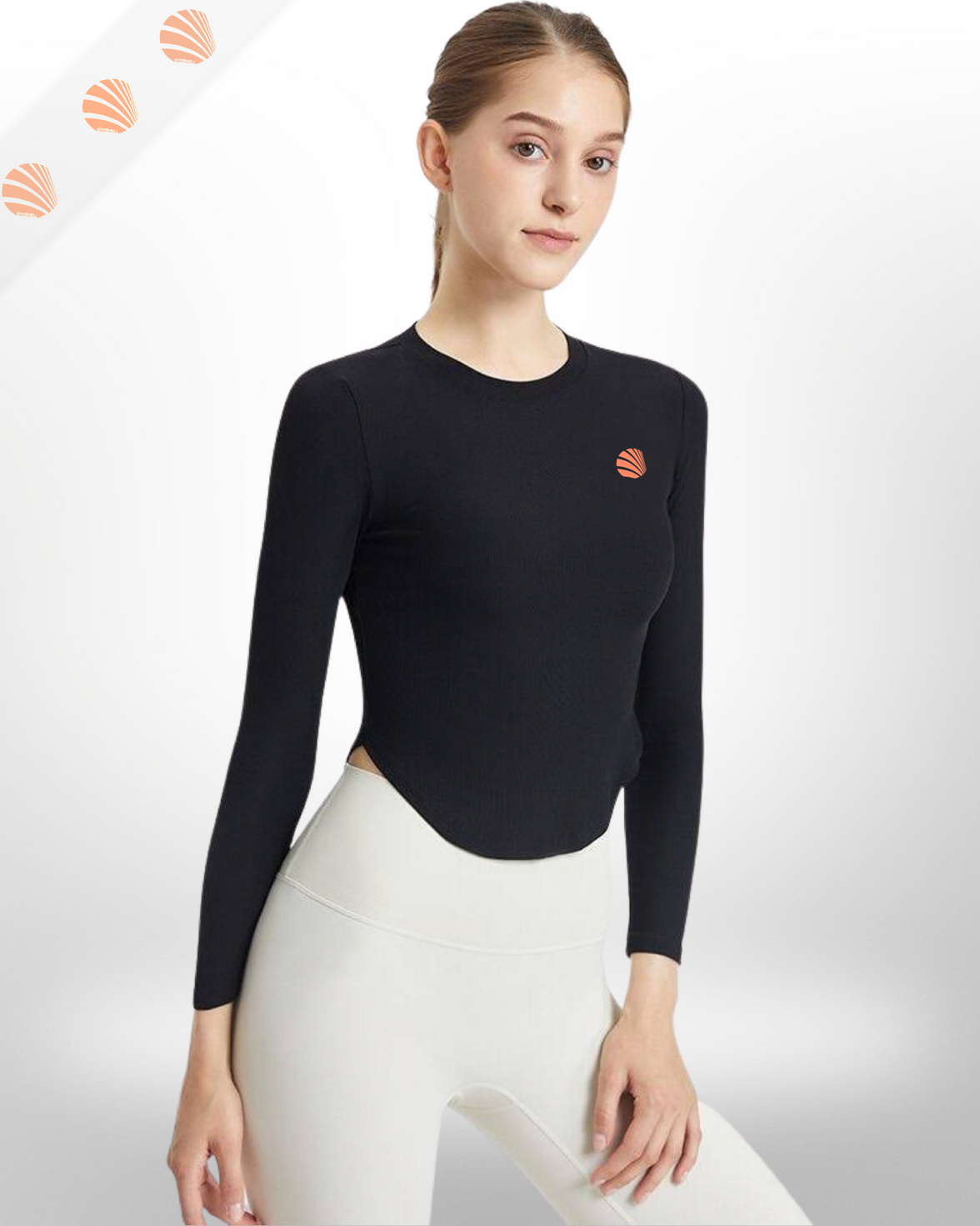 Curved Waist Long Sleeve Shirt