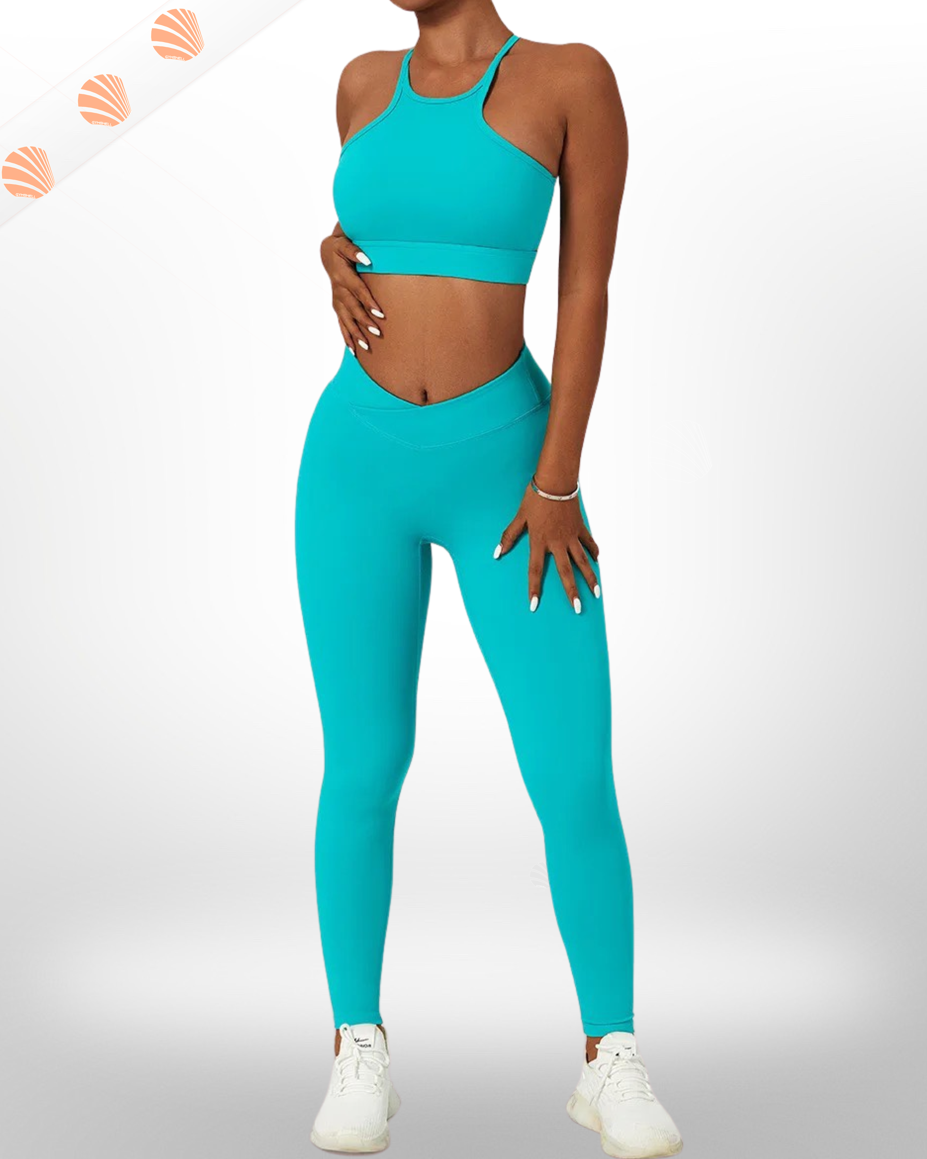 Racer Cut Out Set Leggings & Sports Bra