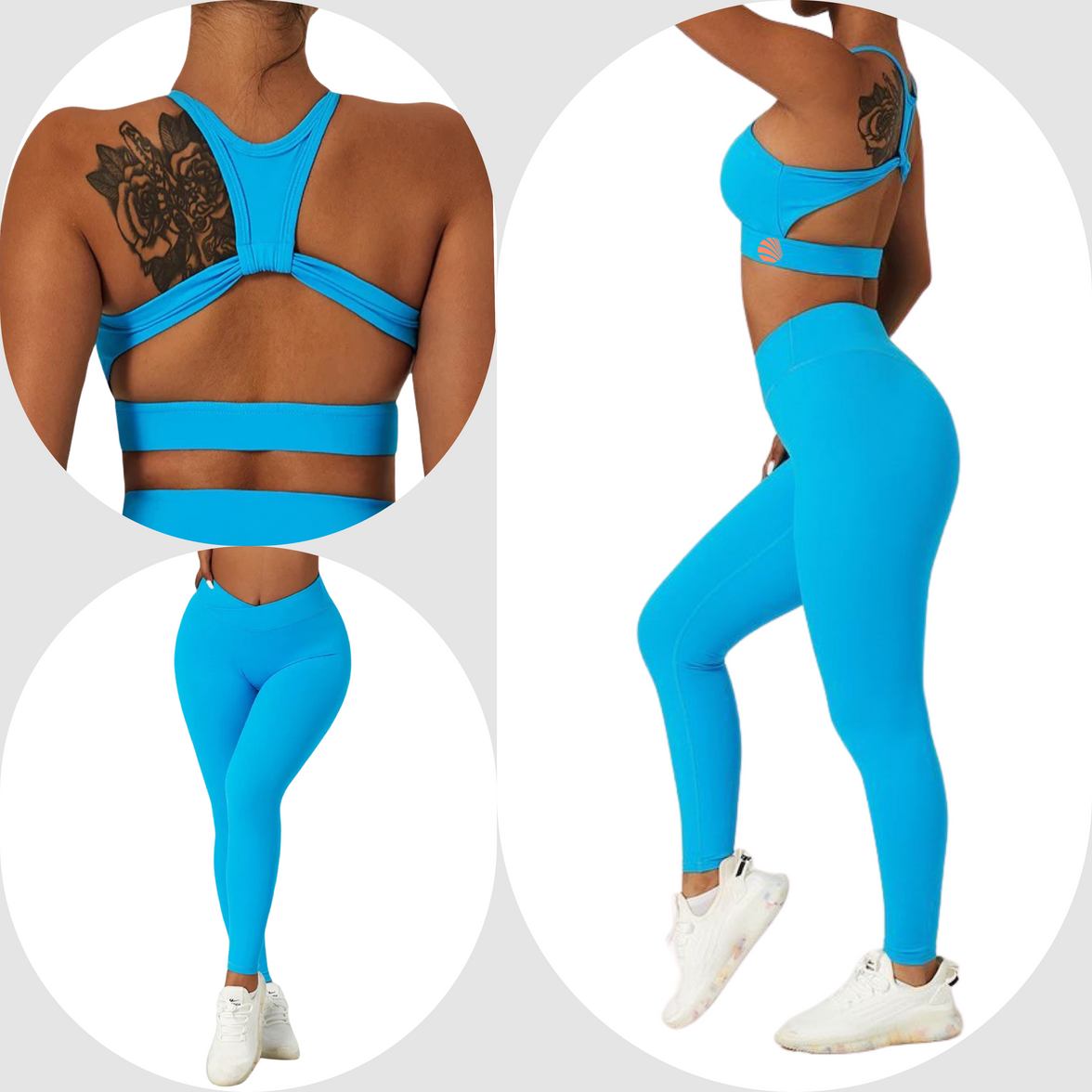 Racer Cut Out Set Leggings & Sports Bra