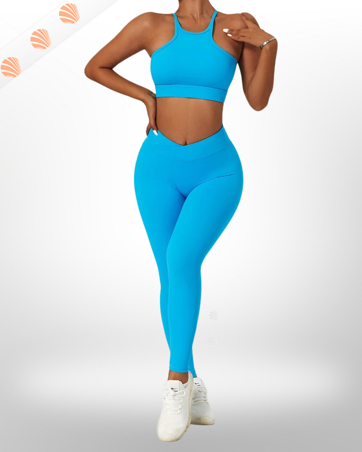 Racer Cut Out Set Leggings & Sports Bra