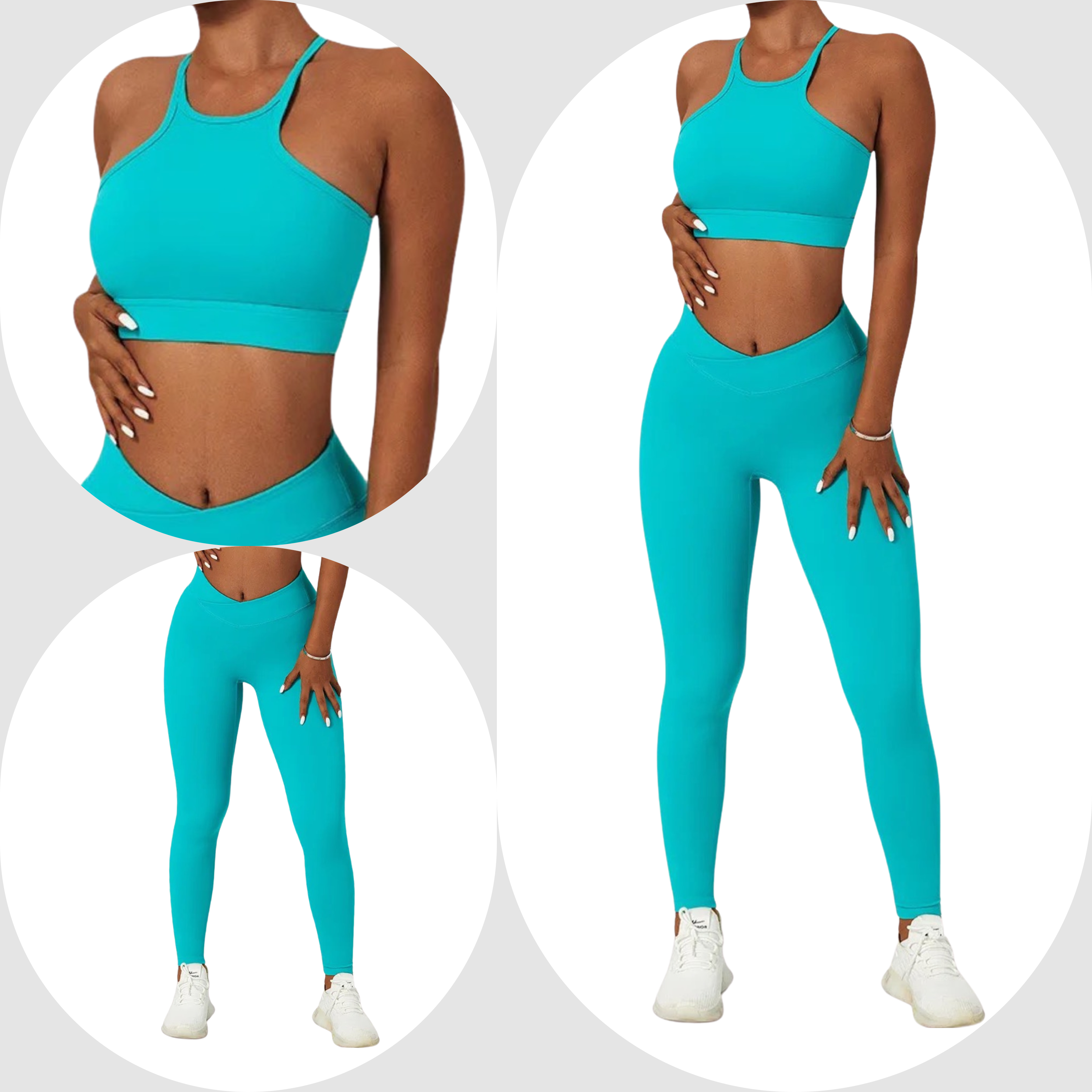 Racer Cut Out Set Leggings & Sports Bra