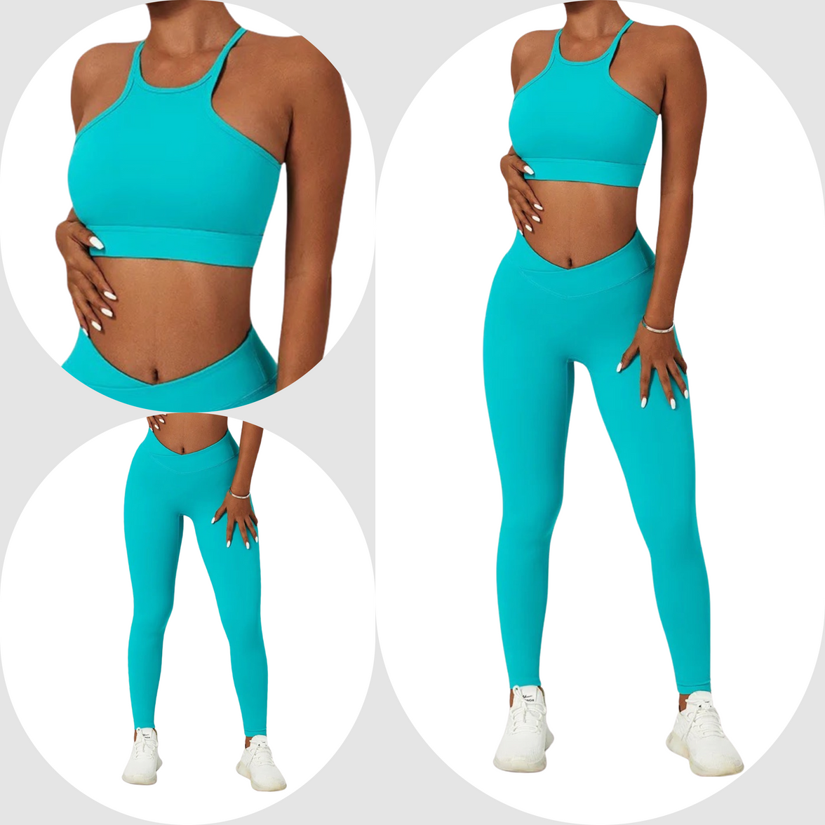 Racer Cut Out Set Leggings & Sports Bra